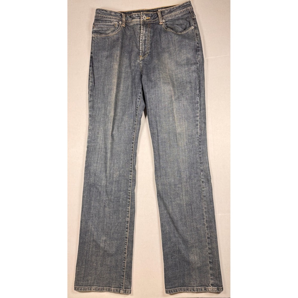 Chicos Platinum Denim Jeans Womens Size 1.5 Tall Blue Wash Comfort Stretch